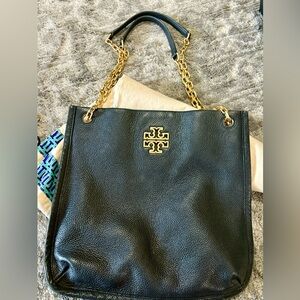 Tory Burch Black Leather Shoulder Bag